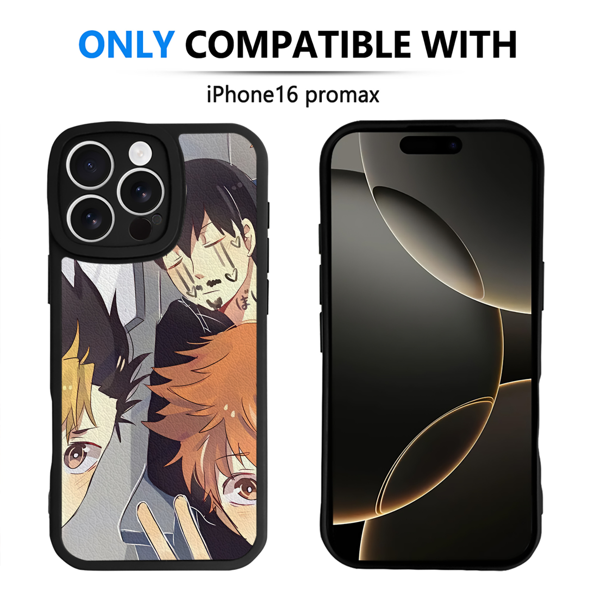 （画像用） ハイキュー!! Haikyu!! 【iPhone 16シリーズ対応】シリコンスマホケース（レザー調） 材質：シリコン